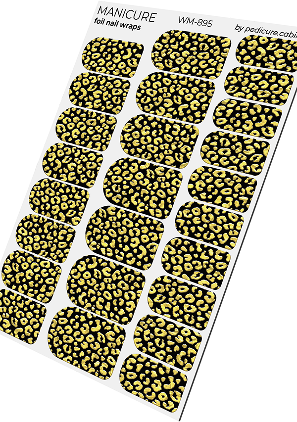 Manicure Leo. Foil gold. Nail wrap WM-895