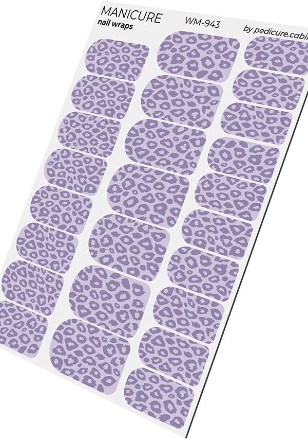 Manicure Leo monochrome. Lilac. Nail wrap WM-943