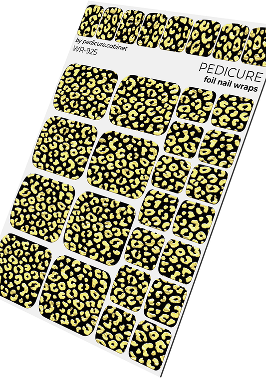 Pedicure Leo. Foil gold. Nail wrap WR-925