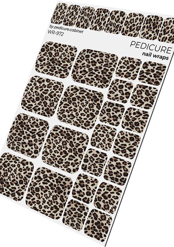 Pedicure Leo small. Brown. Nail wrap WR-972